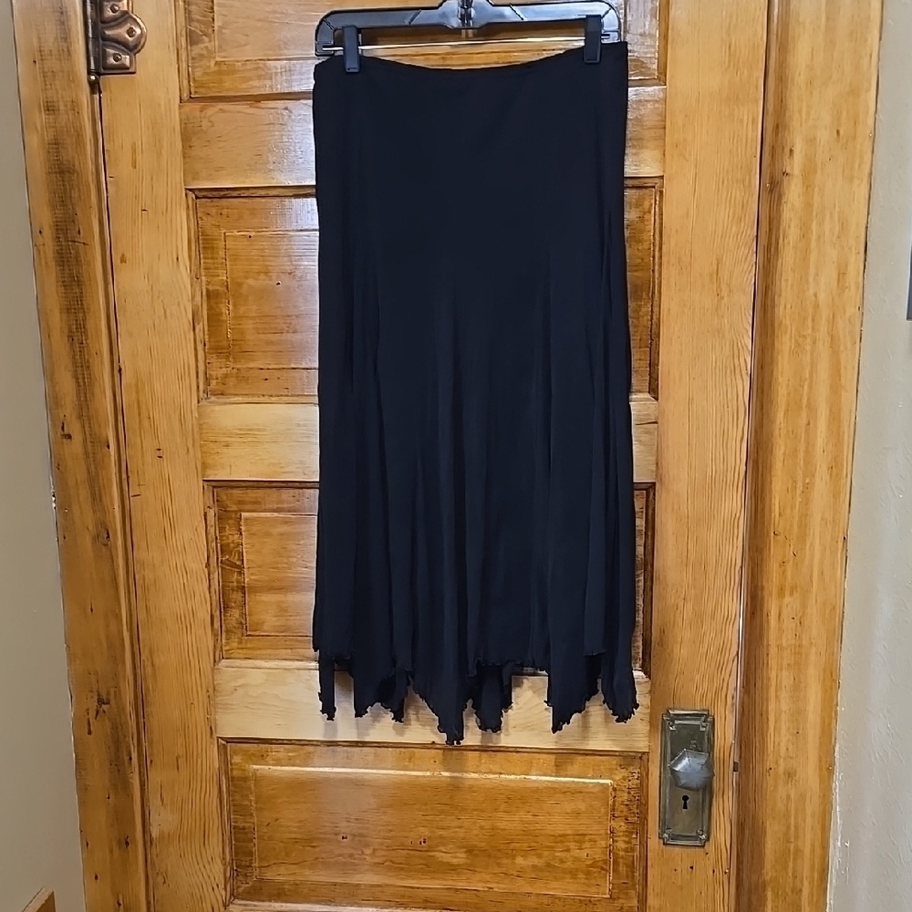 Studio 1940 Black Midi Witchy Boho Fairy Skirt M